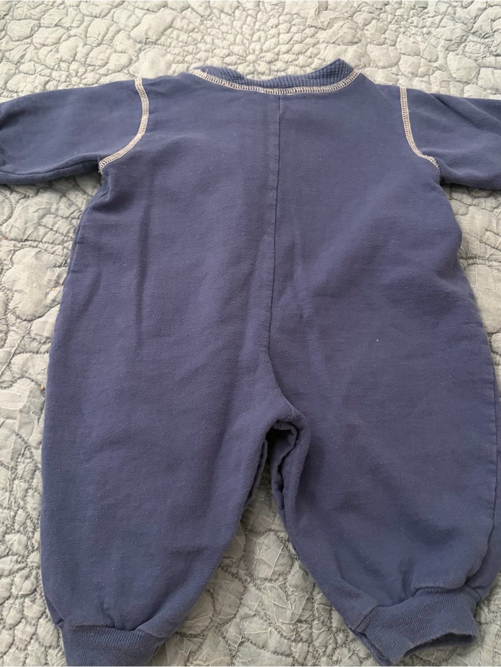 Vintage Disney Pooh Kids Navy Tigger Pocket One-Piece Romper - Picture 2 of 6